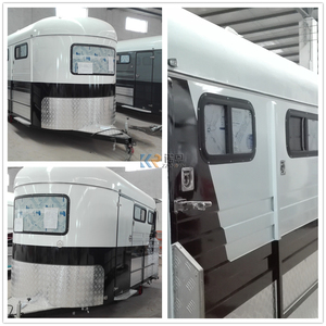 Remolque de Carga en Ángulo para 2 Caballos, de Eje Único, de Vidrio, Personalizado para Europa, Venta al por Mayor en Estados Unidos - Product Image 4