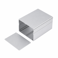 Casing Ekstrusi Aluminium Perak 120*83mm, Tinggi, Dalam, Halus, Panel Ujung Sekrup, Panjang 150/200mm, Custom