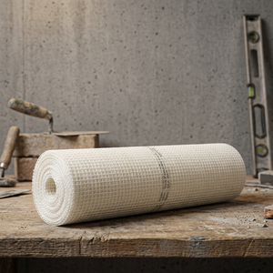 Square <b>Plastic</b> <b>Mesh</b> 0.5 cm x 1 meter. White. Roll of 25 meters. - Product Image 3