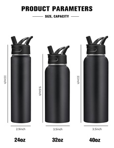 Bouteille d'eau isotherme à double paroi en acier inoxydable, avec infuseur à thé, à large ouverture, en matériau durable, avec logo personnalisé, écologique, 12-24 - Product Image 6