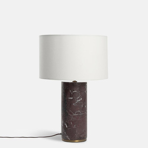 Lampe de table moderne en marbre, lumière LED, base d'ampoule E27, luminaire décoratif pour salon et chambre à coucher - Product Image 1