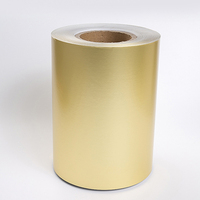 Brillant acrylique imperméable/Rouleaux de feuille de matériaux d'étiquettes de film PET auto-adhésif or mat