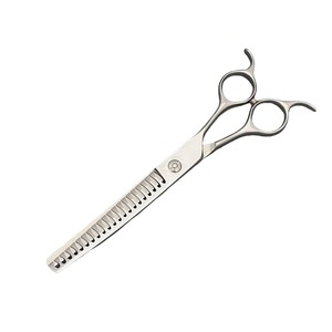 Tijeras profesionales curvas de 7 pulgadas de acero inoxidable para peluquería canina con mangos simétricos - Product Image 1