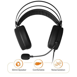 NUBWO N7 tốt nhất thoải mái chơi game tai nghe <span class=keywords><strong>bluetooth</strong></span> <span class=keywords><strong>PC</strong></span> 2.4GHz không dây Tai nghe có dây với microphone stereo chất lượng cao HD - Product Image 2