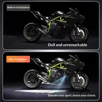 Neue YD Guangzhou Motorrad-Stehlampe mit Engelsflügel-Projektion, Willkommens-Teppich, Modifizierte Universelle Atmosphärenlampe