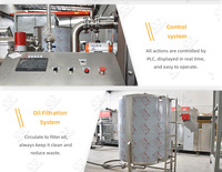 Machine commerciale de friteuse de vide de friture de puces de banane de fruit pour des puces de plantain de banane