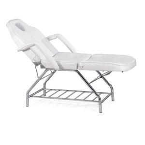 KISEN Hot Sale Massage Table Portable Massage <b>Bed</b> <b>Backrest</b> Adjustable Salon Spa <b>Bed</b> 2 Section Folding White - Product Image 2