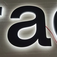 Enseigne lumineuse LED pour magasin, devanture de commerce, signalétique extérieure, enseigne personnalisée 3D, lettres en métal rétroéclairées