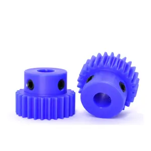 Blue flexible rack and pinion gear Plastic nylon spur gear M0.5 M1 M1.5 M2 M2.5 M3 Machining Plastic Gear