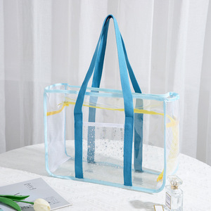 กระเป๋าโท้ท PVC ใสขนาดใหญ่ลายเสือดาว แฟชั่นใหม่ กันน้ำ ปิดด้วยซิป เหมาะสำหรับการเดินทางกลางแจ้งในฤดูร้อน และจัดเก็บเครื่องสำอาง - Product Image 3