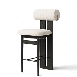 Chaise de bar rembourrée de style moderne FERLY pour l'intérieur, chaise d'appoint rembourrée pour salle à manger - Product Image 4