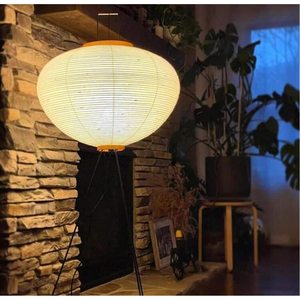 Lámpara de Pie de <span class=keywords><strong>Papel</strong></span> de Arroz Japonesa Hecha a Mano con Base Cromada, Decoración para el Hogar, Producto de Artesanía en <span class=keywords><strong>Papel</strong></span> - Product Image 3