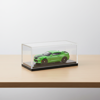 Nouvelle conception de vitrine classique en acrylique transparent pour voiture miniature à l'échelle 1/64