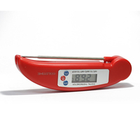 Termometer Daging Panggang BBQ Digital Elektronik Lipat Portabel LCD Plastik GOLDTIME Grosir