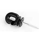 20 Postes de Esquina en Forma de Huevo de PP Negro de 2.4 x 1.2 Pulgadas <span class=keywords><strong>para</strong></span> Cercas Eléctricas de Jardín - Product Image 6