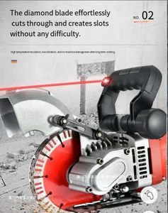 133Mm Không Chổi Than Điện Công Suất Cao DIY Lớp Tường Rãnh Cutter Cho Bê Tông Gia Cố Sàn Bọt Tường Gạch Bemax - Product Image 2