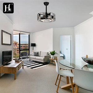 Villa Hotel Apartment 20 inch <b>Ceiling</b> Fan New Nordic Style Black Gold Fan <b>Light</b> Silent High Wind Luxury - Product Image 3