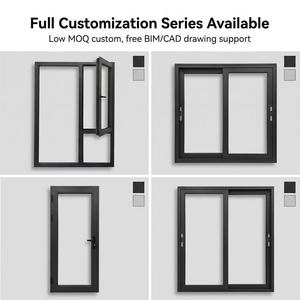 Portes et <span class=keywords><strong>fenêtres</strong></span> à battants en <span class=keywords><strong>aluminium</strong></span> à rupture de pont thermique, triple vitrage, double vitrage, pour maison passive, à haute efficacité énergétique - Product Image 5