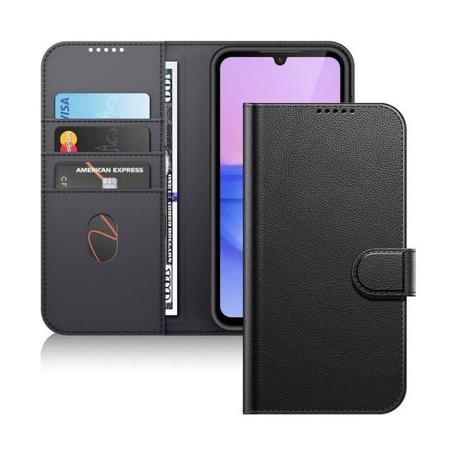 Wallet Case for Samsung Galaxy A15 5G / 4G 6.5-Inch, Shockproof PU Leather Mag-netic Flip Cover with Card Holder