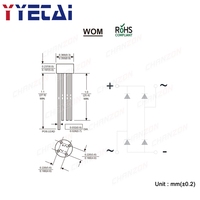 20 Diodes redresseuses en pont 2W10 neuves, 100% originales, 2A 1000V WOB, monophasées, à ondes complètes, à montage traversant, en silicium, 20 pièces