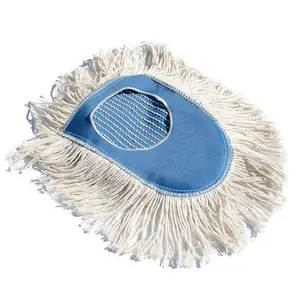 2023 New Machine Washable Wedge Dry Cotton Dust Mop Pad Refill For Home Commercial Floor Cleaning