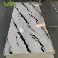 Panneaux muraux en PVC contemporains, panneaux muraux en marbre, panneaux muraux 3D, imprimés UV, imperméables, décoratifs pour un intérieur minimaliste