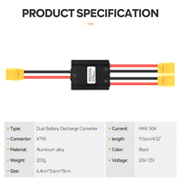 Convertisseur de décharge de batterie double 48V 40A 60A pour vélos électriques Adaptateur de connexion Module de décharge équilibré pour 72V 60V