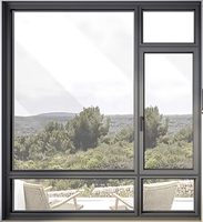Fenêtre à persiennes moderne en aluminium sur mesure, à ouverture oscillo-battante, isolée et économe en énergie, idéale pour les petites résidences et les chambres d'appartement.