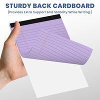 Ensemble de blocs-notes colorés avec pages lignées en rose, violet, jaune, bleu, vert pour le bureau et l'école