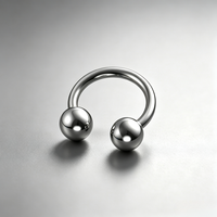 Clips de lèvre en forme de C coniques à pointe, en acier inoxydable, style gothique, anneaux de lèvre en fer à cheval en U, bijoux de corps