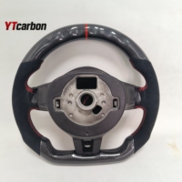 YTcarbon pour Golf MK6 GTI GTD r-line R Racing Style personnalisé volant LED en Fiber de carbone véritable