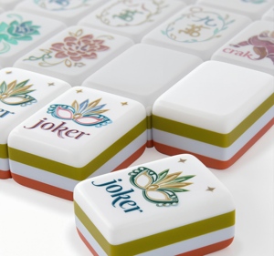 Set di Tessere Mahjong Americane OMM in Acrilico, Personalizzate, Ecologiche, Durevoli, Moderne, Classiche, Colore Arancione Scuro - Product Image 2