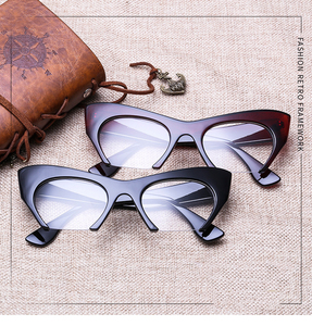 1536 Montature per <span class=keywords><strong>Occhiali</strong></span> da Vista Stile Occhio di Gatto, Lenti Ottiche <span class=keywords><strong>Trasparenti</strong></span>, Montatura Semi-Rimless Personalizzata alla Moda per <span class=keywords><strong>Donna</strong></span> - Product Image 3