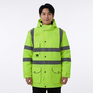 Likai High Visibility Safety Jacket Reflective Cotton Coat Winter Construction Work Wear Waterproof Warm Protective Clothing - Product Image 1