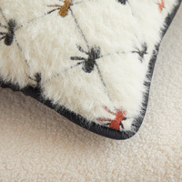 Nouvelle arrivée géométrie broderie taie d'oreiller avec passepoil maison salon en peluche coussins décoratifs couverture
