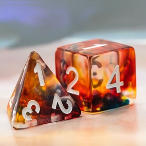 Para Udixi Logo personalizable Mazmorras y dragones en forma poliédrica Juego de dados RPG de resina Esmalte Rojo Dados de resina de <span class=keywords><strong>color</strong></span> personalizado - Product Image 4