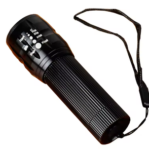 Lampe de poche LED en aluminium zoomable GreenLight avec batterie rechargeable AAA, étanche IP33, mise au point réglable et lumière noire - Product Image 2