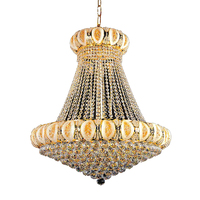 Lustre en verre de Murano LAITING, fleur de lotus, or, LED, salon, éclairage en cristal