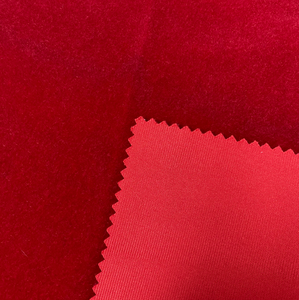 Keqiao Diretamente Fábrica Alta Qualidade Pd Dinheiro Mere Led Velvet Reunindo Tecido para Roupas de Inverno Índia Mercado - Product Image 2