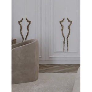 Poignée <span class=keywords><strong>de</strong></span> <span class=keywords><strong>porte</strong></span> créative artistique en forme <span class=keywords><strong>de</strong></span> vigne, quincaillerie sculptée irrégulière <span class=keywords><strong>de</strong></span> style rétro pour portes <span class=keywords><strong>de</strong></span> luxe en verre ou en bois massif pour hôtels et villas - Product Image 4