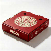 Boîte à pizza personnalisée avec logo imprimé, 12 pouces (32 cm), emballage en carton rigide, boîtes de livraison de pizza pour chaîne de restauration rapide