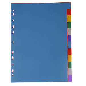 Nhà Máy Thân Thiện Với Môi Nóng Bán Phổ Biến A4 5 Tab Manila Bright Màu Pressboard Chỉ Số Giấy Tập Tin Chia Thư Mục Cho Văn Phòng - Product Image 3