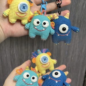 Nuevo Diseño 2026: Llavero de Monstruo Pequeño de Ganchillo, Muñeco de Animal Creativo de Ganchillo para Regalos, Llavero Colgante de Ganchillo con <span class=keywords><strong>Ojos</strong></span> Grandes - Product Image 5