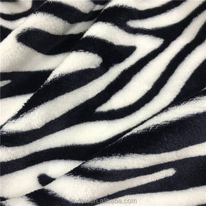 Custom Organico Zebra Animale Stampa Tessuto di Flanella di Trasporto Marittimo di Stampa - Product Image 4