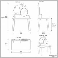 Table escargot en bois Chuangjin 94 cm, bureau d'activités Montessori avec miroir et étagère pour maternelle et crèche, vente en gros