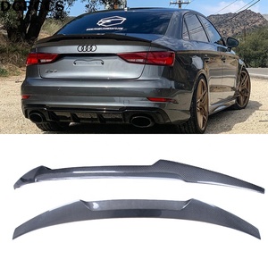 For A3 S3 RS3 8V Limousine Sedan M4 Style Carbon Fiber Rear Spoiler Trunk Wing 2013-2020 Carbon Fiber - Product Image 1