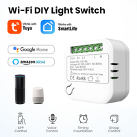 Nouvel Arrivage Tuya Smart Mini Interrupteur Mural WiFi Neutre et Sans Neutre, Relais Disjoncteur Intelligent, Interrupteur Mural pour Éclairage, Automatisation Domotique
