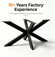 Pieds de table en métal robuste en forme de X, de différentes tailles, pour une utilisation en cuisine et en extérieur