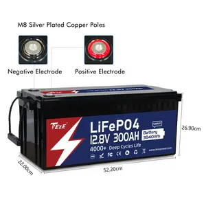 High Capacity Lifepo4 12v 300ah Lithium Ion Battery Pack For Solar Power System