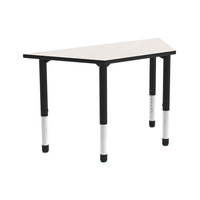 Meubles de salle de classe table trapézoïdale réglable en hauteur table d'activités en bois